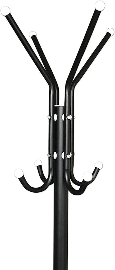 12 Hook Coat Racks Stand Black