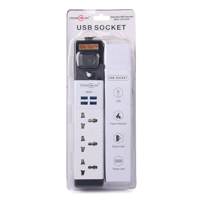 Smart 3 Sockets 4 USB Port